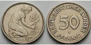 Bidjit ️ (684) 100%, location: Bundesrepublik Deutschland 1950 G Kursmunze Bank Deutscher Lander 50 Pfg Ss Vz Ma Shops