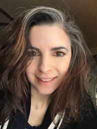 It is not for the impatient. Gray Hair Can Be Wild And Fun Gray Hair Gray Streak Natural Gray Hair Silver Hair Self Acceptance Pro Agi Grey Hair Streak Natural Gray Hair Hair Streaks