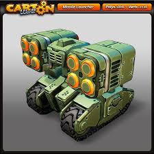 Cartoon Missile Launcher 3d Model 3d Model 2d Game Art Tiny Tank