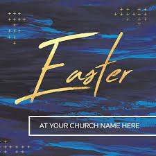 Our online design tool makes it simple to update the design. Free Church Social Media Graphics Easter Dark Blue Paint Prochurch