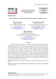 All fenerbahce results, including scores, scorers and full match stats on featured fenerbahce games played during the current and past seasons in all competitions. Pdf Match Fixing In Turkish Football Super League Fenerbahce Case