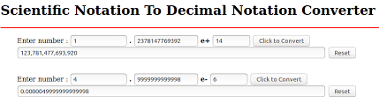 The number of places to the left that you had to move the decimal point is the exponent. Php Convert Scientific E Value To Number Stack Overflow