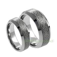 6mm And 8mm Tungsten Wedding Bands For Her And Him Metal Type Tungs Celtic Wedding Ring Sets Tungsten Wedding Bands