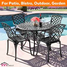 2 Piece Patio Bistro Dining Chair In 2020 Cast Aluminum Patio Furniture Aluminum Patio Furniture Outdoor Dining Set