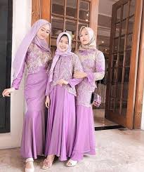 Baju kurung batik model baru pixel colour. Baju Gamis Brokat Pesta Mewah Satin Brokat Payet Rok Duyung Lavender Pakaian Pesta Pakaian Wanita Pesta