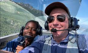 Visiting the Enola Gay with a pilot representative