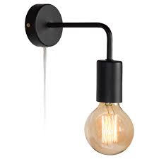 wandlamp balor zwart kwantum wandlamp badkamer verlichting slaapkamer wandlamp