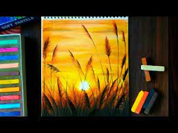 Pastel sunset follow me on pinterest for more gorgeous aesthetics @lifeinblonde ⭐. Sunset Landscape Soft Pastel Drawing For Beginners Paintingtube