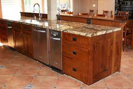 The custom island design for entertaining as well as providing welcomed storage. Custom Amish Kitchen Cabinets Barn Furniture