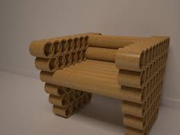 Linha De Moveis Em Tubo De Papelao 2 On Behance Cardboard Furniture Diy Cardboard Cardboard Crafts