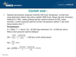 Contoh soal manajemen persediaan dan jawabannya. Model Pengendalian Persediaan Pertemuan 15 Ppt Download