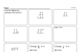 These printable worksheets come comparison and range shifts. Fifth Grade Decimals Worksheets Edhelper Com