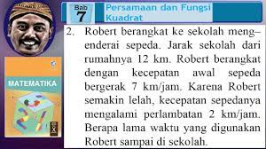 Bentuk umum dari adalah y ax 2 bx c. Persamaan Kuadrat Soal Cerita Perlambatan Bse Matematika Kelas 10 Bse K13 Uk 7 1 No 02 Youtube