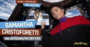 Find news about samantha cristoforetti and check out the latest samantha cristoforetti pictures. Samantha Cristoforetti Iss Astronaut Comes To Fedcon 2018