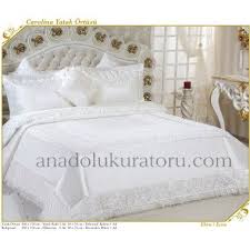 Yatak Ortusu Carolina Inci Ve Gupurlu Organze Pliseli Ipek Kumas Ceyizlik Beyaz Yatak Ortusu Carsaflar Ve Inciler