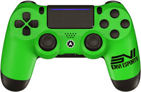 Punweos wireless controller for ps4, game controller with gyro/hd dual vibration/touch panel/led indicator gamepad remote joystick for ps4/pro/slim (green) 3.9 out of 5 stars 244 $30.99 $ 30. Download Envi Esports Ps4 Chrome Green Ps4 Controller Full Size Png Image Pngkit