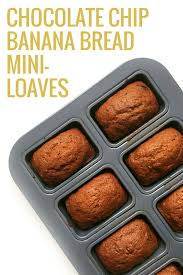 Chocolate Chip Banana Bread Mini Loaves Recipe Chocolate Chip Banana Bread Banana Chocolate Chip Mini Loaf