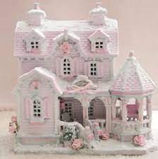 Since 1989, rachel ashwell shabby chic® couture has been your source for beautiful heirloom pieces that combine all the best of modern style and classic farmhouse charm. Adeliny Marano Moe Tvorchestvo Italyanskij Christmas Village Houses Shabby Chic Crafts Pink Victorian Christmas