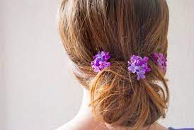 Purple Flower Hair Pin Lilac Purple Hair Flower Accessory Purple Wedding Hair Pins Set Bridal Hair Pin Purple Lilac Hair Pin Purple Hair Pin