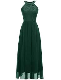 Dressystar 0040 Halter Bridesmaid Dress Prom Dress Formal Wedding Party Gown Xs Green