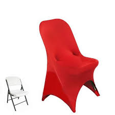 Red Spandex Stretch Folding Chair Cover Tablecloths Factory Tableclothsfactory Com Folding Chair Covers Folding Chair Chair