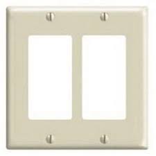 Leviton 80409 I Thermoset Device Mount Standard Size 2 Gang Wallplate Faceplate 2 Decora Gfci Ivory Leviton Device Mount Gfci