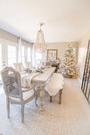 Winter White Christmas Dining Room Christmas Dining Room Dining Room Design White Dining Room