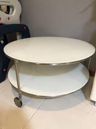 One of the easiest design ideas is to get a stand with four legs and a table top that is big enough to place your television collection. Ikea Coffee Table With Wheels Furniture Home Living Furniture Tables Sets On Carousell