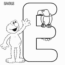 Another factor to keep in your mind is that when a child is coloring an alphabetic coloring page, it is not. Sesame Street Coloring Pages Tv Film Abc Letter E Eagle Elmo 2020 07325 Coloring4free Coloring4free Com