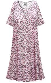 Customizable Plus Size Light Weight Maroon Animal Print Sleep Gown Muumuu Moo Moo Dress 0x 1x 2x 3x 4x 5x 6x 7x 8x 9x Plus Size Robes Muumuu Dresses