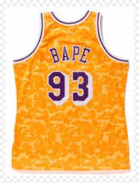 Bape X Mitchell Ness La Lakers Lakers Jersey Hd Png Download 1024x1024 1146179 Pngfind