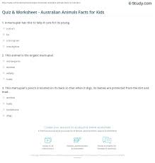 Ask questions and get answers from people sharing their experience with risk. Quiz Worksheet Australian Animals Facts For Kids Study Com