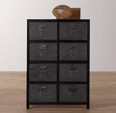 Locker style 4 drawer dresser overview. Vintage Locker Black Tall Dresser