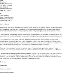 Sonographer Cover Letter Cover Letters Samples Cover Letter Sample Sample Resume Free Resume Samples