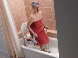 Ensures safety while getting in and out of the bathtub. Adjustable Safety Shower Chair With Back And Arm Rests For Elderly Home Care Premium Bath Seat With Support Arms For Seniors Glacier Shower Chair Bench