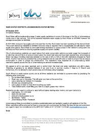 Center for global risk and security. Johannesburg Water On Twitter Media Statement Rand Water Restricts Johannesburg Water Meters Nn