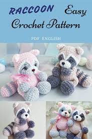 Amigurumi Pattern Raccoon Crochet Pdf Pattern Tutorial Etsy Stuffed Toys Patterns Crochet Patterns Easy Crochet Patterns