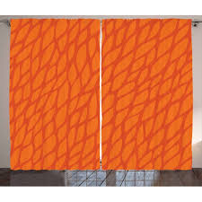 (k54) orange 2 panel silver grommets kitchen tier window curtain 3 layered thermal heavy thick insulated blackout drape treatment size 30 wide x 54 length. Burnt Orange Curtains 2 Panels Set Abstract Foliage Leaves Pattern Sketch Nature Growth Composition Window Drapes For Living Room Bedroom 108w X 96l Inches Orange Burnt Orange By Ambesonne Walmart Com