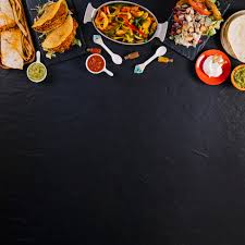 But they also ate wild game, tropic fruits, and fish. Mexican Food On Black Background Nohat Free For Designer