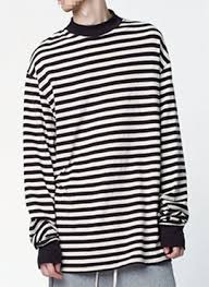 Restock Rd F Stripe High Neck Oversized T Shirt Oversized Striped Shirt Long Sleeve Tshirt Men Long Sleeve Shirts