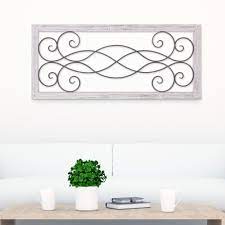 Maybe you would like to learn more about one of these? Patton Wall Decor Rustic White Washed Wood And Metal Decorative Scroll Wall Decor Walmart Com Walmart Com