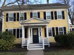Sunny Yellow House Historic Homes Westborough Ma Historic Homes Yellow Houses House Styles