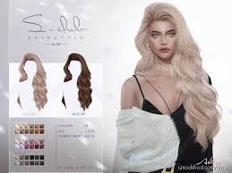 Going so low hair · 17. The Sims 4 Long Curly Hairstyle For Female Mod Modshost