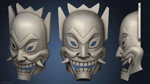 Blue Spirit Mask Avatar The Last Airbender, MASKA_0338Masks . 3D model  MASKA_0338 for CNC: STL