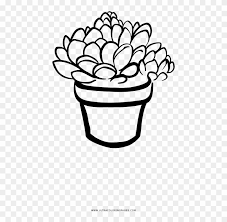 It's not all about science with these succulent coloring pages. Succulent Coloring Page Line Art Clipart 2989013 Pikpng