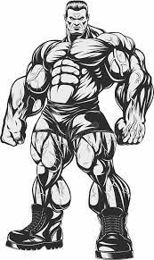 Fitness Illustrations Gym Art Drawings Vector Illustration