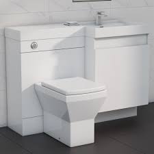 Sink, toilet & vanity unit in one. 1200mm Toilet And Basin Combination Unit 2 Drawers White Right Hand Agora Better Bathrooms