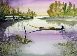 Watercolor landscape painting tutorial by zoee xiao. Dal Lake Painting By Jayesh Raut Saatchi Art