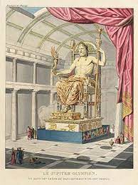 Statue Chryselephantine De Zeus A Olympie Wikipedia Les 7 Merveilles Du Monde Merveilles Du Monde Grece Antique