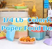 Disposable Food Trays 100-Pack 2lb Kraft Paper Food Trays – Waterproof,  Disposable, 6” X 3.85” X 1.7”, White Waterproof Food Serving Trays